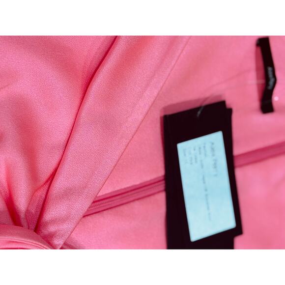 ALEX PERRY Peyton Pink bodycon off-the-shoulder satin-crepe midi dress 10 - Picture 5 of 16